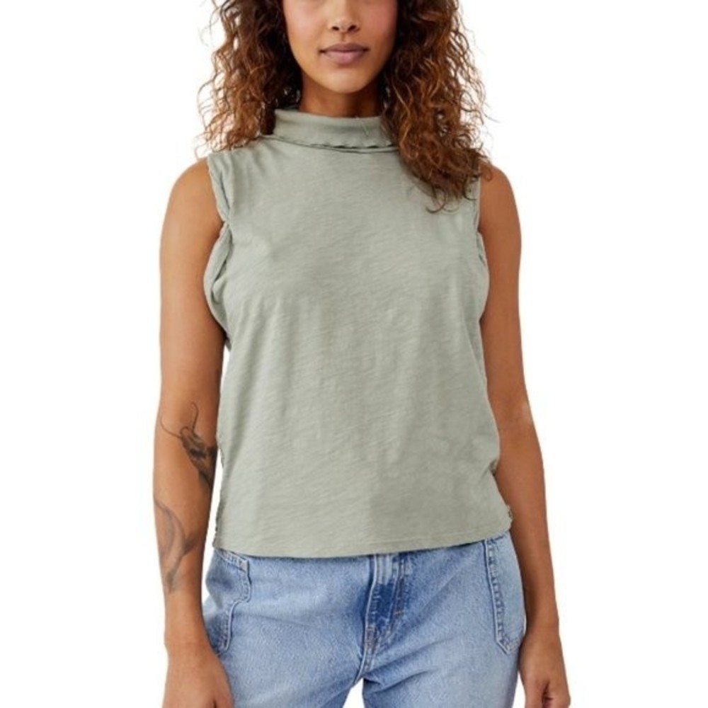 NWT Free People Xena Tank - Seagrass green sleeveless tank size small